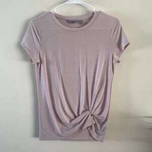 Athleta Ultimate Side Knot Twist Front Tee XXS Lavender Casual Basic Athleisure